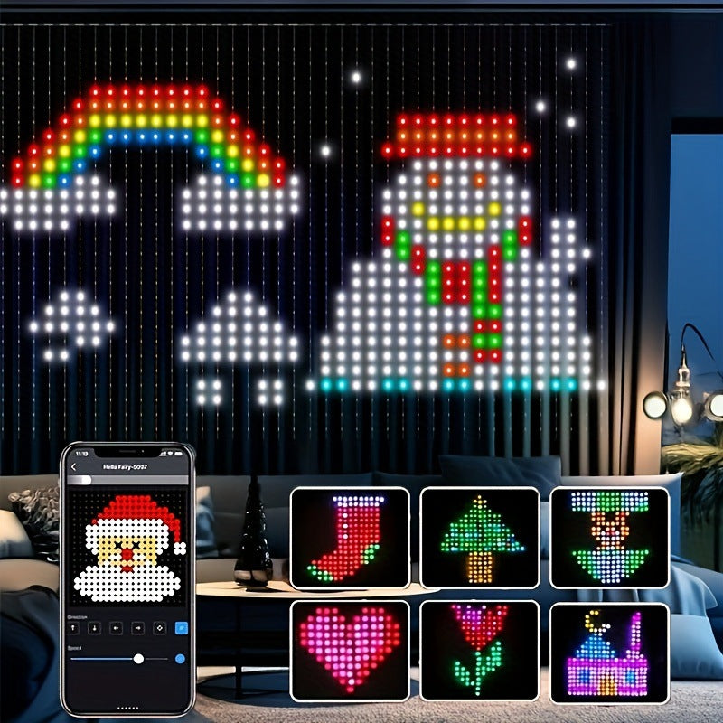 Bluetooth RGB LED Curtain Lights